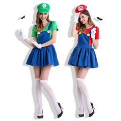 Mario anime game uniform Cosplay Mary Halloween costume Mario costume