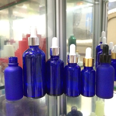兰色精油瓶 蓝色精油瓶 兰色瓶子 蓝色瓶子 修复水护肤水 包装瓶