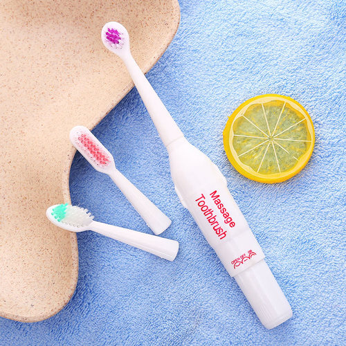 Cross-border Korean-style family-packed electric toothbrush with soft bristles for adults and children, toothbrush with brush head gift company toothbrush