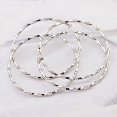 时尚夜店流行扭线麻花弹簧耳夹 无耳洞耳夹隐形扭花耳圈 钢色