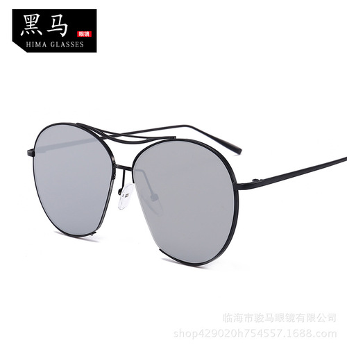 New fashionable rimless sunglasses, ocean-themed sunglasses with wireframe, round model, unisex sunglasses