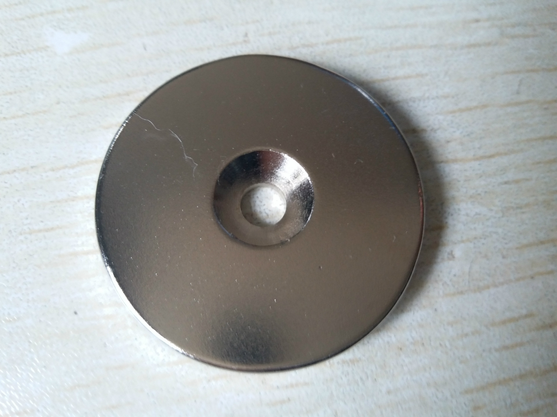 厂家直销 磁铁 强磁35*5 孔（钕铁硼） 圆形磁铁 35mmX5mm沉孔6.5