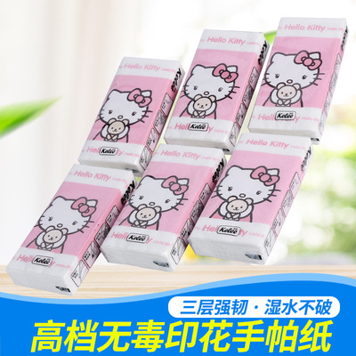 Color printing Handkerchief paper towels Cute cartoon Kleenex napkin Paper handkerchiefs