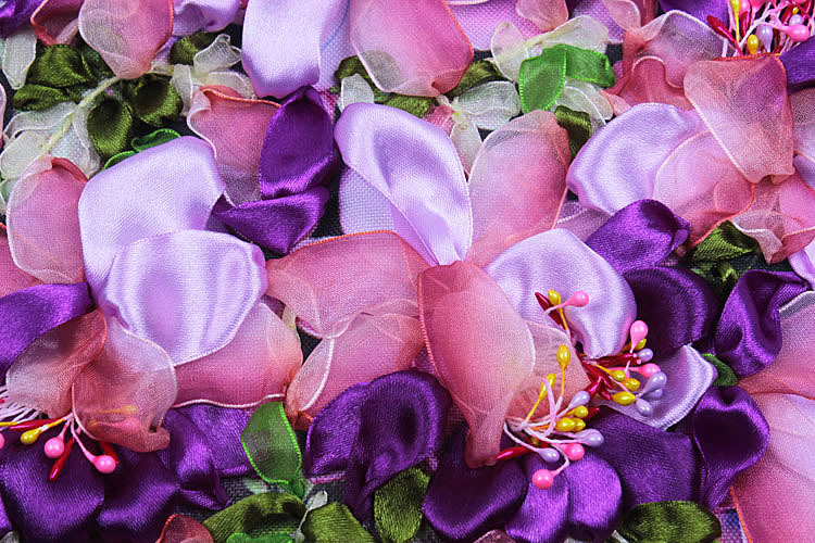 Oujin nianhua cinta bordado fábrica directa color impresión colgante pintura púrpura flor fragancia sala de estar entrada pintura decorativa