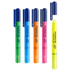 德國STAEDTLER施德樓 264 旋轉口紅式啫喱標記筆 固體5色熒光筆