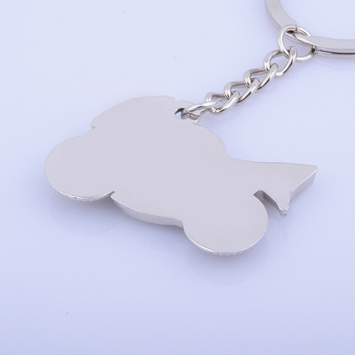 Creative Personality Metal Keychain Pendant for Men, Flat Motorcycle Keychain Customizable Activity Advertising Logo