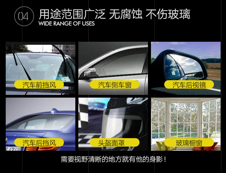 Car Meihui long-acting rain-proof agent car glass water repellent coating agent 100ml car glass anti-fog agent