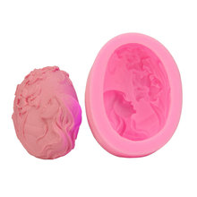 工厂价 女孩花蛋糕模具DIY硅胶翻糖烘焙工具 皂模 H1630蛋糕模多