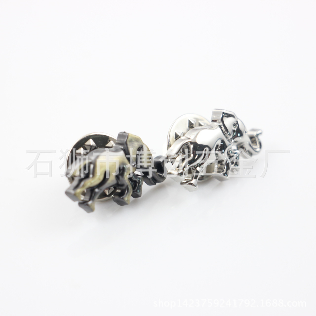 厂家直销 高档锌合金胸针  小象金属胸针 时尚个性创意 来图定做