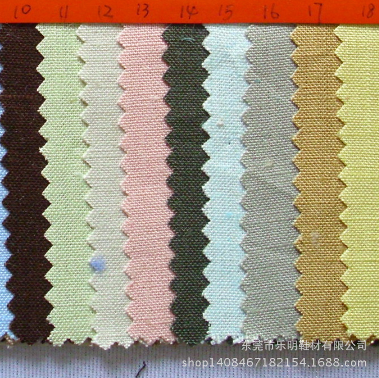 FB005支持网购混批竹节麻布色布鞋材箱包面料
