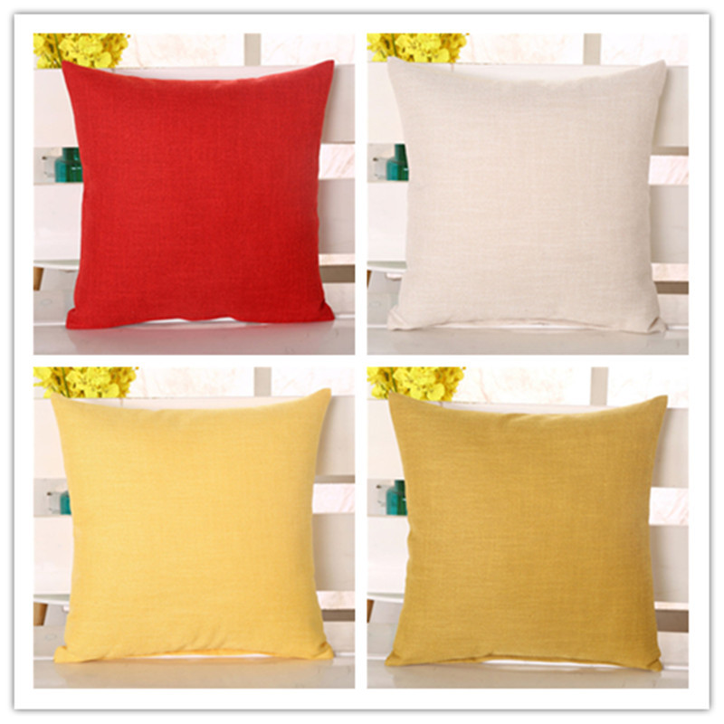 Nordic style sofa linen cushion pillow case home bed pillow cover decorative colorful color pillowcase