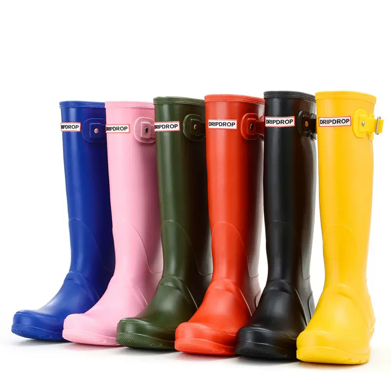 实厂家直销色高筒纯色防水雨靴女式胶鞋雨鞋女时尚套鞋雨鞋