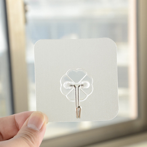 Strong Adhesive Clear Hooks Kitchen Hanger Invisible Wall Cup Hook Bathroom Creative Wall Mount Load-Bearing Nail-Free Hook