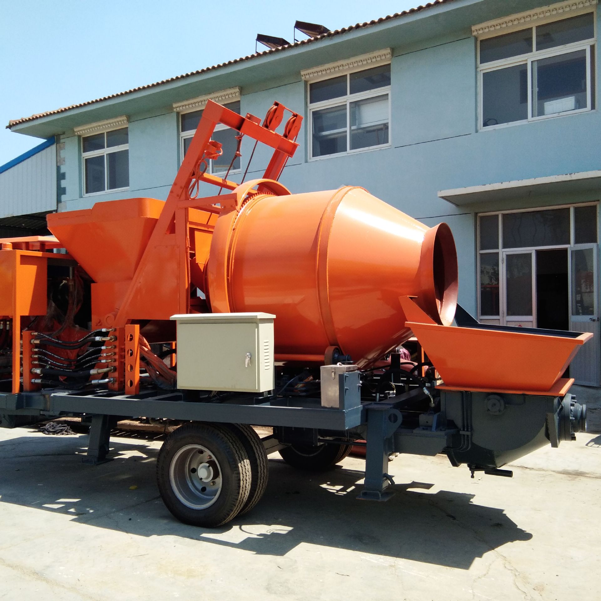 混凝土搅拌输送一体机.强制搅拌输送一体机.混凝土输送泵