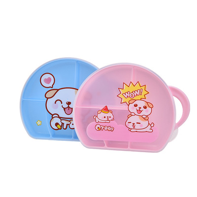 baby Complementary food Box tableware Tray Infants Store Cartoon Fall High temperature resistance Complementary box