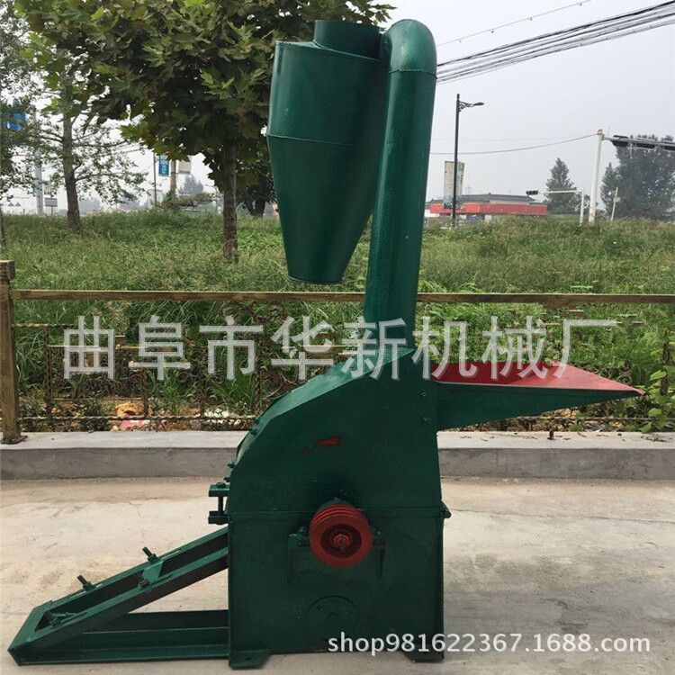 新型油菜秆锤片式粉碎机 400型除尘花生秧粉碎机 秸秆粉碎饲料机