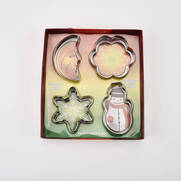 直供3D立體圣誕節(jié)套裝餅干模 DIY烘焙工具不銹鋼蛋糕模具 曲奇模