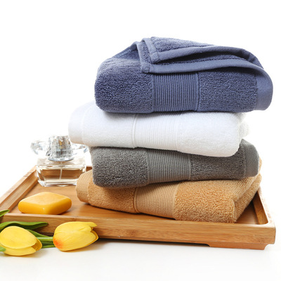 厂家直销 素色纯棉毛巾 加厚成人面巾  宾馆酒店毛巾柔软吸水毛巾