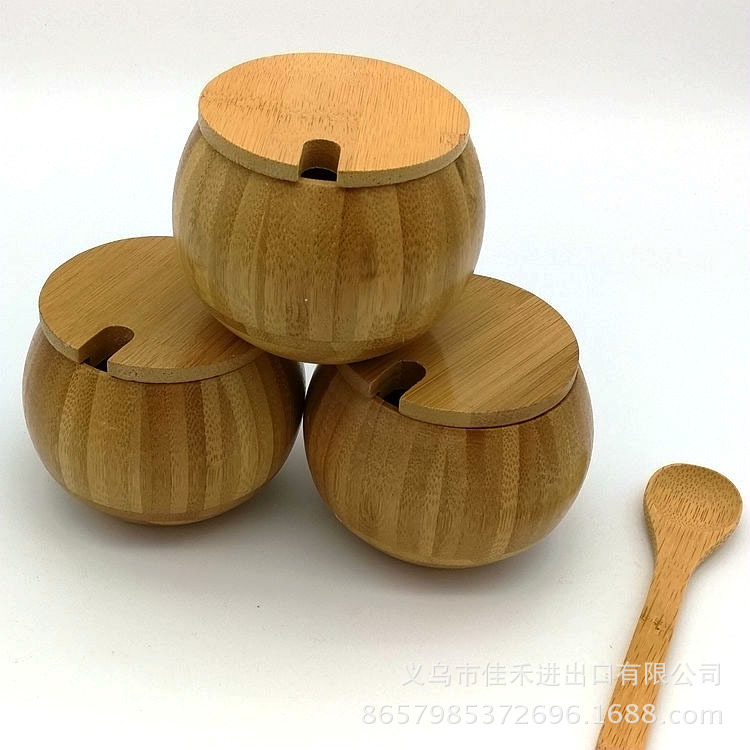 創意竹制家居 調味罐 廚房調味瓶罐 竹木鹽罐 廠家批發