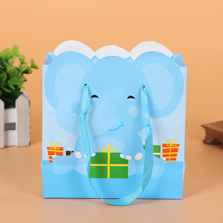 专业厂家定制2017新款卡通白牛皮纸手提袋 可爱手提礼品纸袋 批发