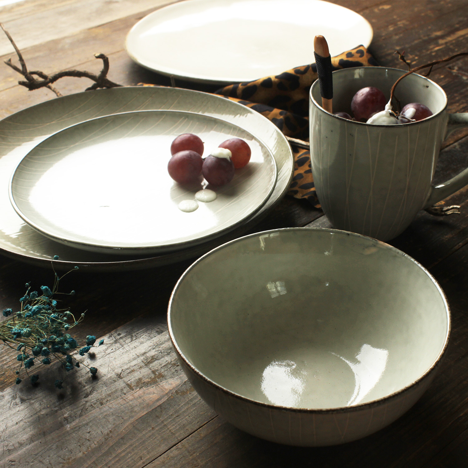 Vajilla de cerámica creativa personalizada línea pintada a mano tazón de fideos tazón de sopa ensaladera plato plano plato de aperitivo de disco grande taza