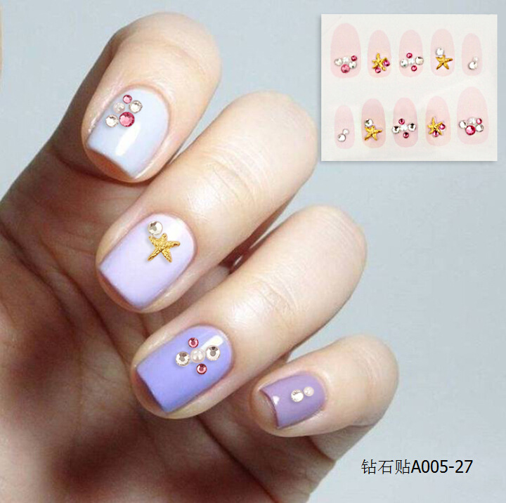 New fashionable diamond-shaped nail stickers, diamond nail stickers for decoration, Korean DIY 3D diamond customization detail image 20
