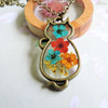 Organic necklace, cute epoxy resin, plant lamp, sample, kitten