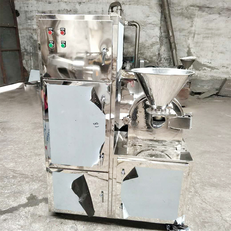 中草药粉碎设备 何首乌粉碎机不锈钢高速旋风除尘磨粉机