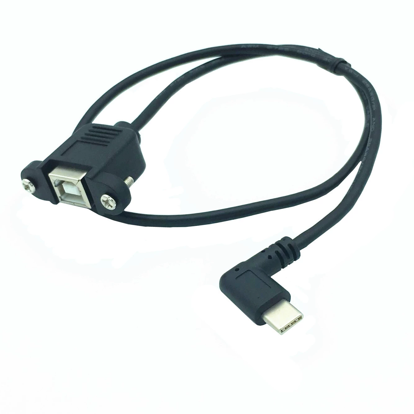 TYPE-C локоть к USB B мастер кабель для ушей, кабель панели винт 0.5м