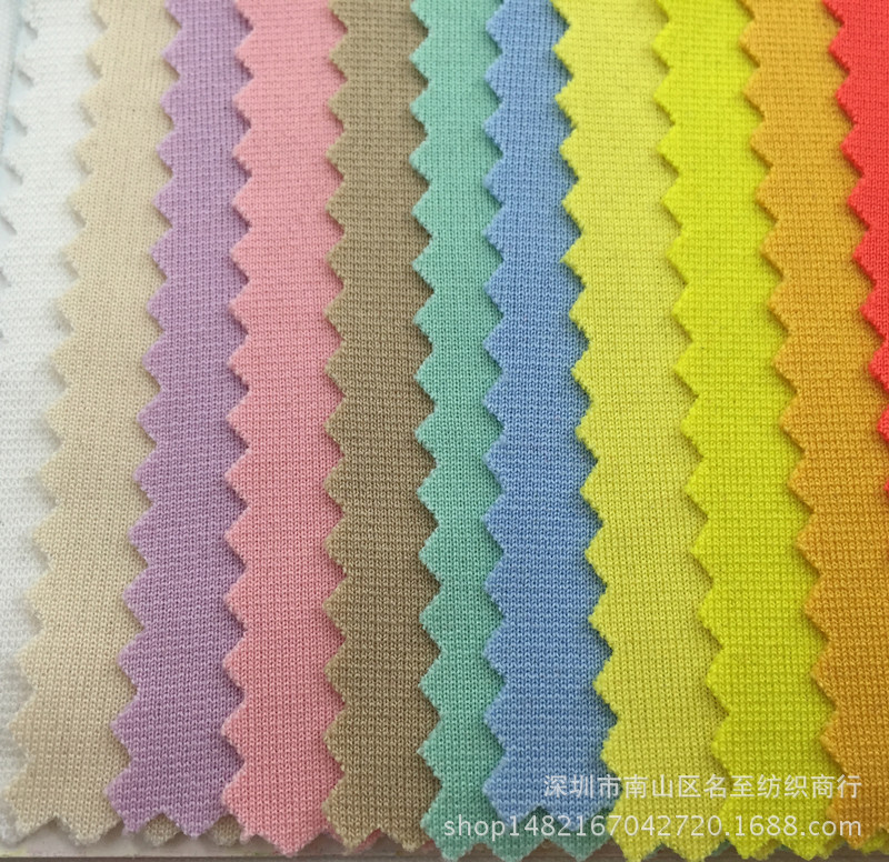 直供涤氨弹力纬编针织75D罗马布现货 渐变印花面料厂家现货批发