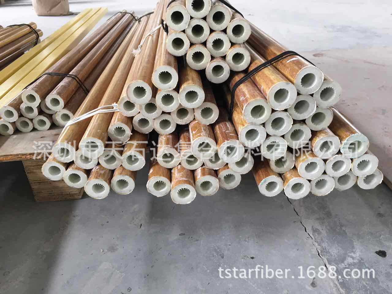 高强度木纹玻璃纤维管各种表面纹路玻纤棒定制加工