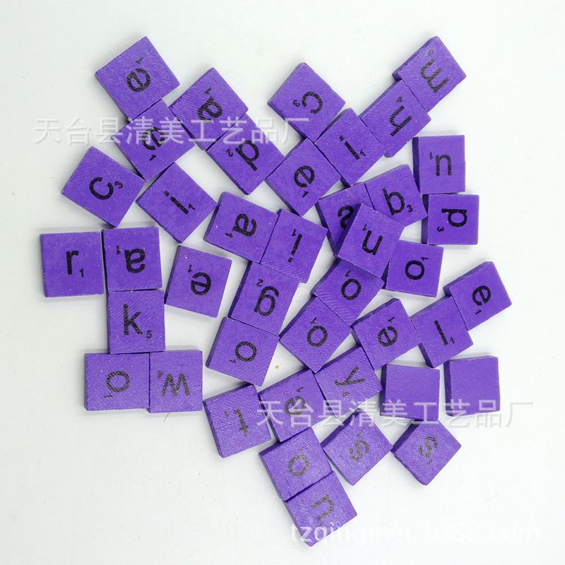 Impresión de letras en inglés estándar en minúsculas, bloques de color, letras en inglés, 100 piezas, un paquete de 18*20mm