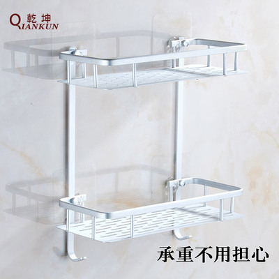 浴室置物架厕所粘贴挂钩式收纳架挂钩式卫生间卫浴直角架厨房整理