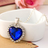 Marine crystal necklace, sapphire pendant, sweater, accessory, factory direct supply, wholesale