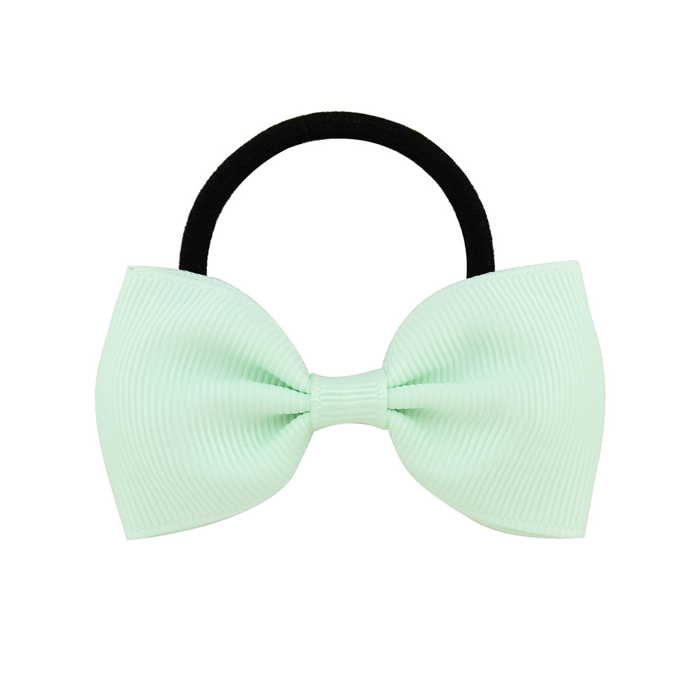 Simple Solid Color Children's Bow Cute Hair Rope Hair Ring Hair Accessories display picture 3