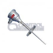 【秦控】WZPK-433S 铠装温度传感器 固定卡套法兰热电阻