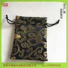 高档复古文玩佛珠手串锦袋 抽绳束口香囊袋批发 珠宝首饰锦袋定做