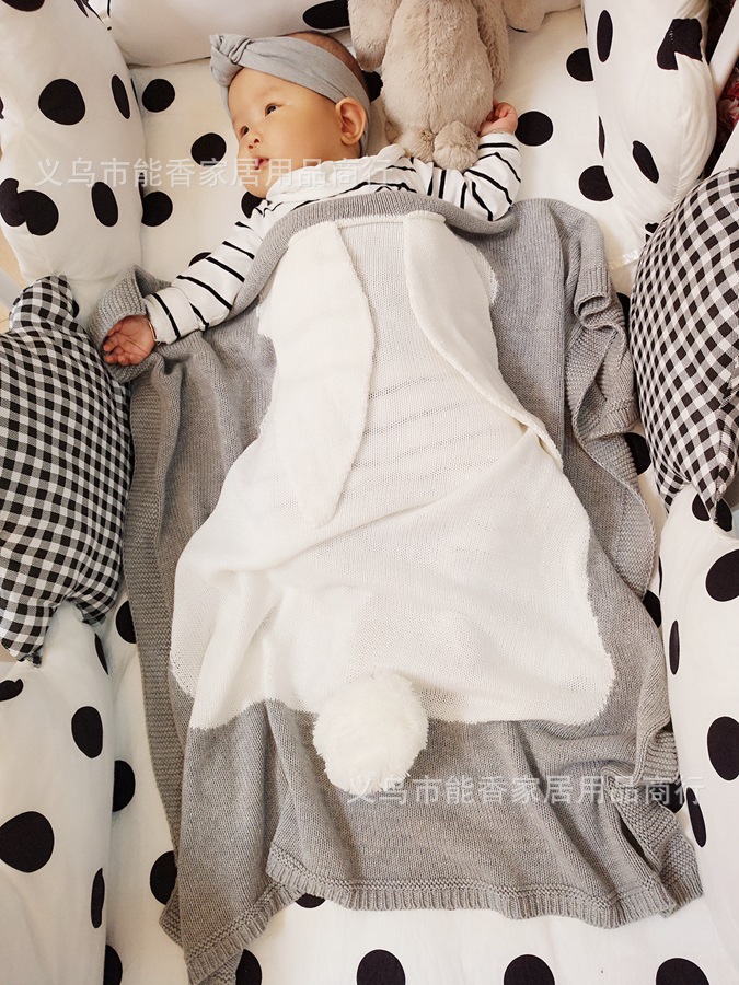 兔子毛线空调毯 (40)