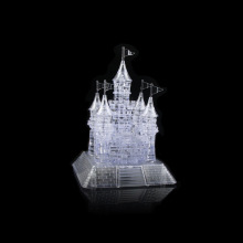 跨境 城堡水晶积木拼图 DIY积木益智玩具 3D立体闪光创意拼装玩具