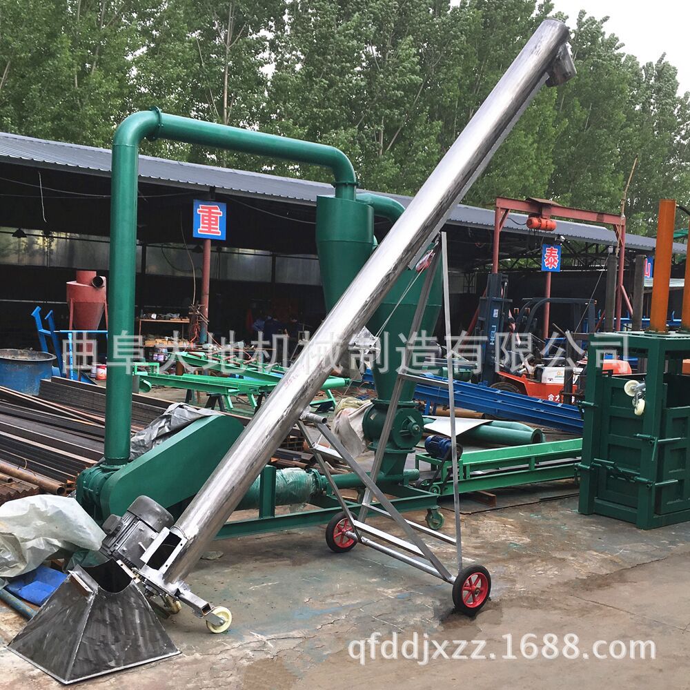 不锈钢粮食装车上料机 倾斜式螺旋给料机 密封式螺杆送料机价格