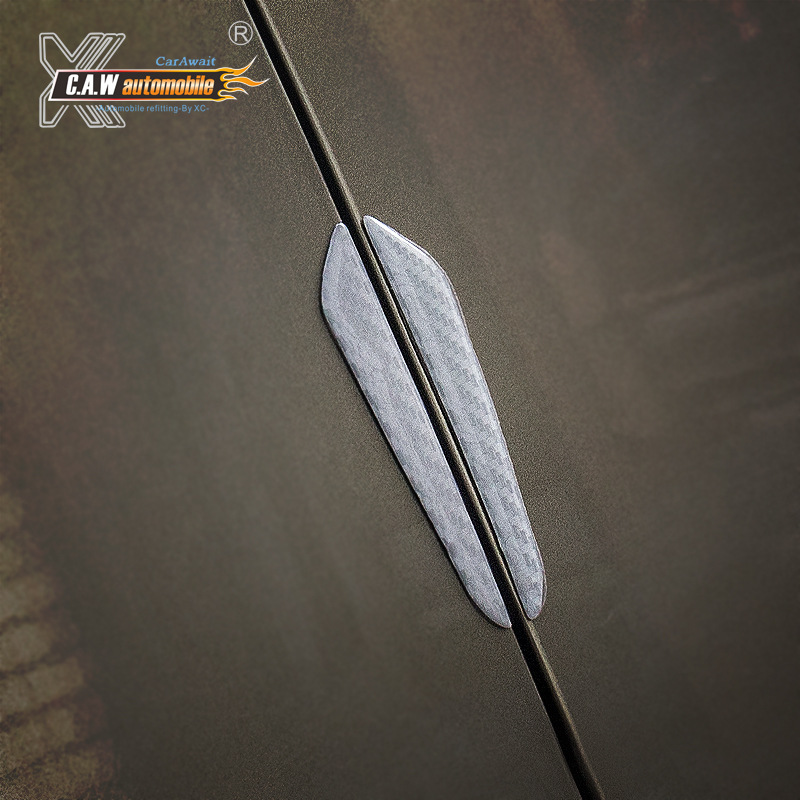 WRC carbon fiber door anti-collision rubber strip anti-scratch strip anti-scratch strip practical 4-piece anti-collision sticker