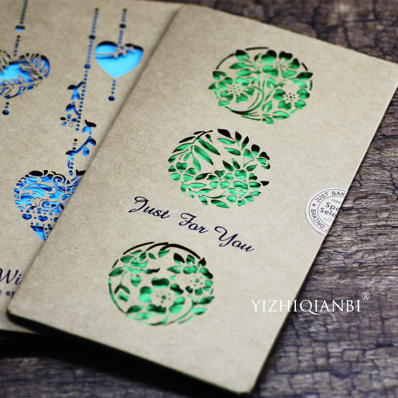 文具批发镂空牛皮纸 复古ZAKKA贺卡 祝福生日节日感谢卡片邀请函