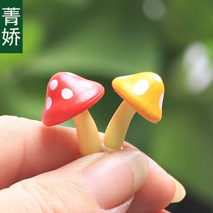 Jingjiao мясистый мох микро пейзаж стеклянная бутылка DIY аксессуары Jingjiao ПВХ гриб 2 цвета декоративные украшения