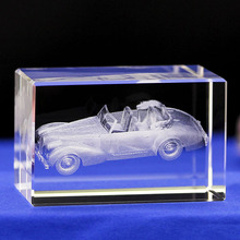 水晶内雕车模工艺品 汽车模型F1方程式赛车跑车轿车水晶摆件
