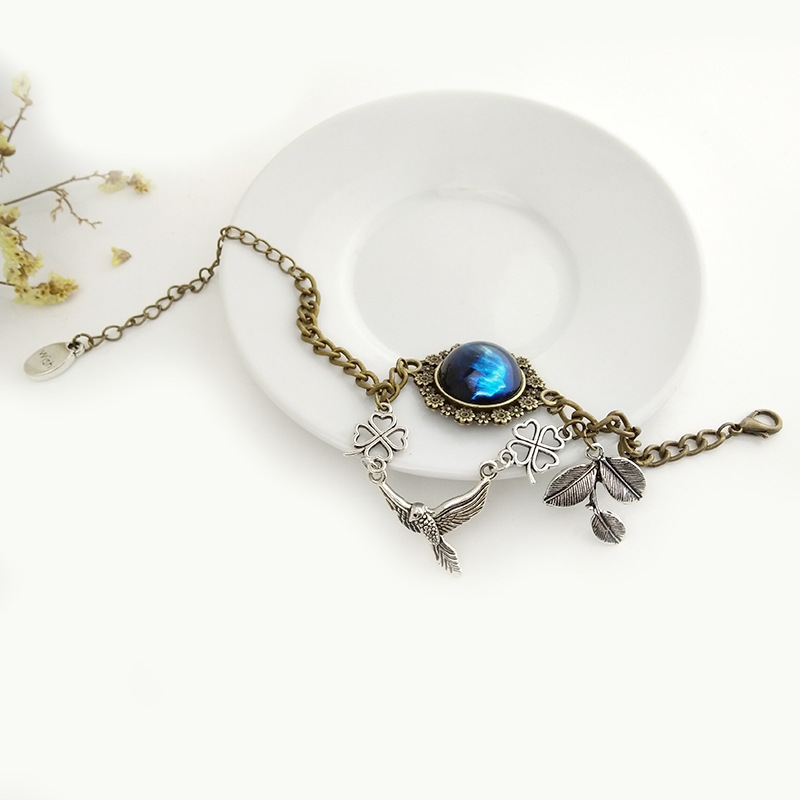 Korean Style New Virgin Guardian 12 Constellation Luminous Bracelet Punk Jewelry Crystal Star Bracelet Alloy Women's