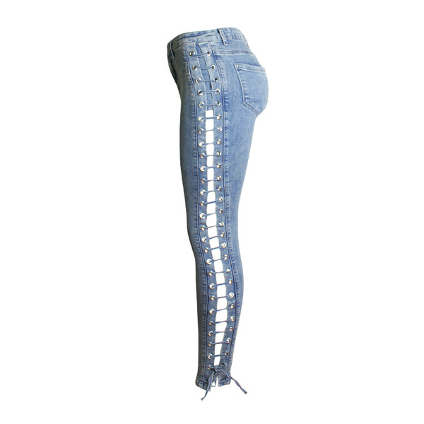 Aliexpress hot pants foot straps cross slim slim jeans sexy slim jeans Beijing tether