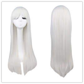 cos假发 K RETURN OF KINGS/栉名安娜/纯白色/ cosplay wig 80cm