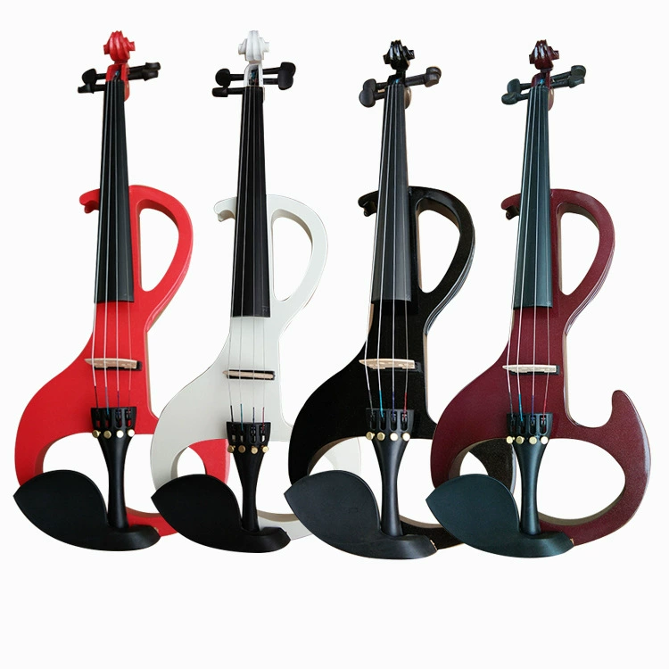 Blue red electronic violin, musical instruments, handmade