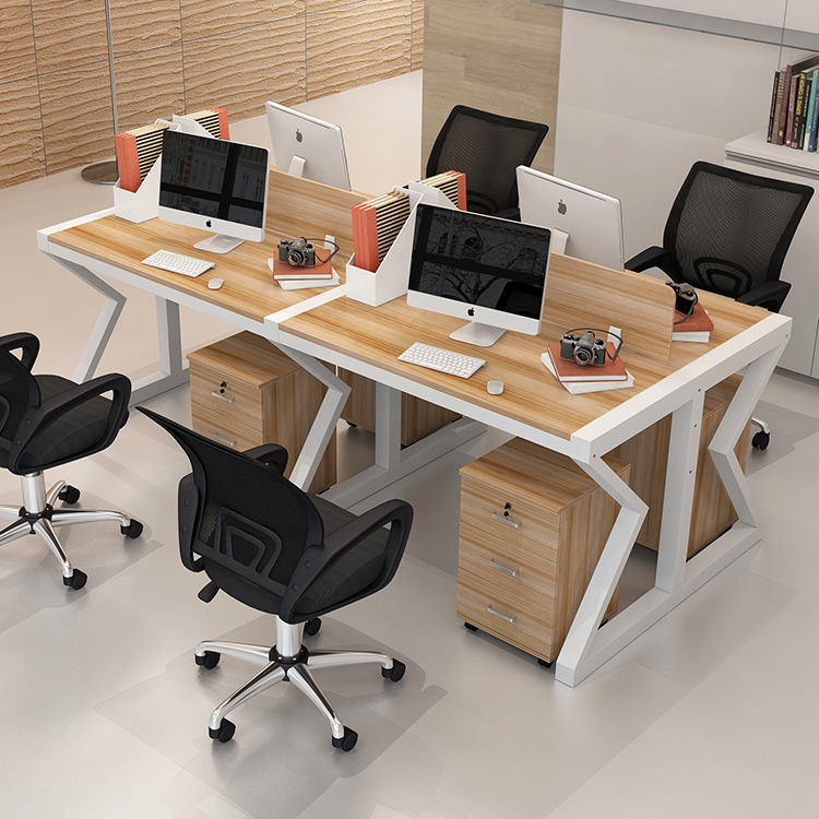 现代简约职员办公桌多人位员工电脑桌椅组合二四六工作位种类齐全