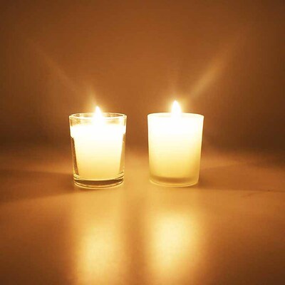 Scrub transparent glass candle Atmosphere arrangement candle wholesale Unburden white candle wholesale
